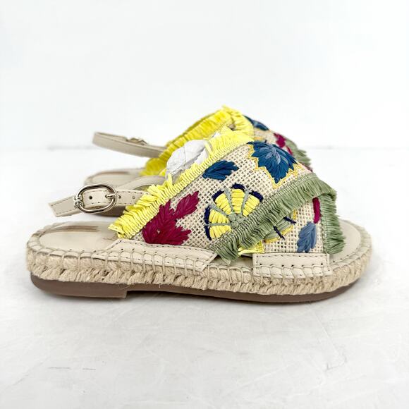 Sam Edelman Kids Kayden Slingback Sandal US 13 M Beige Multicolor Leather NIB - Picture 3 of 12